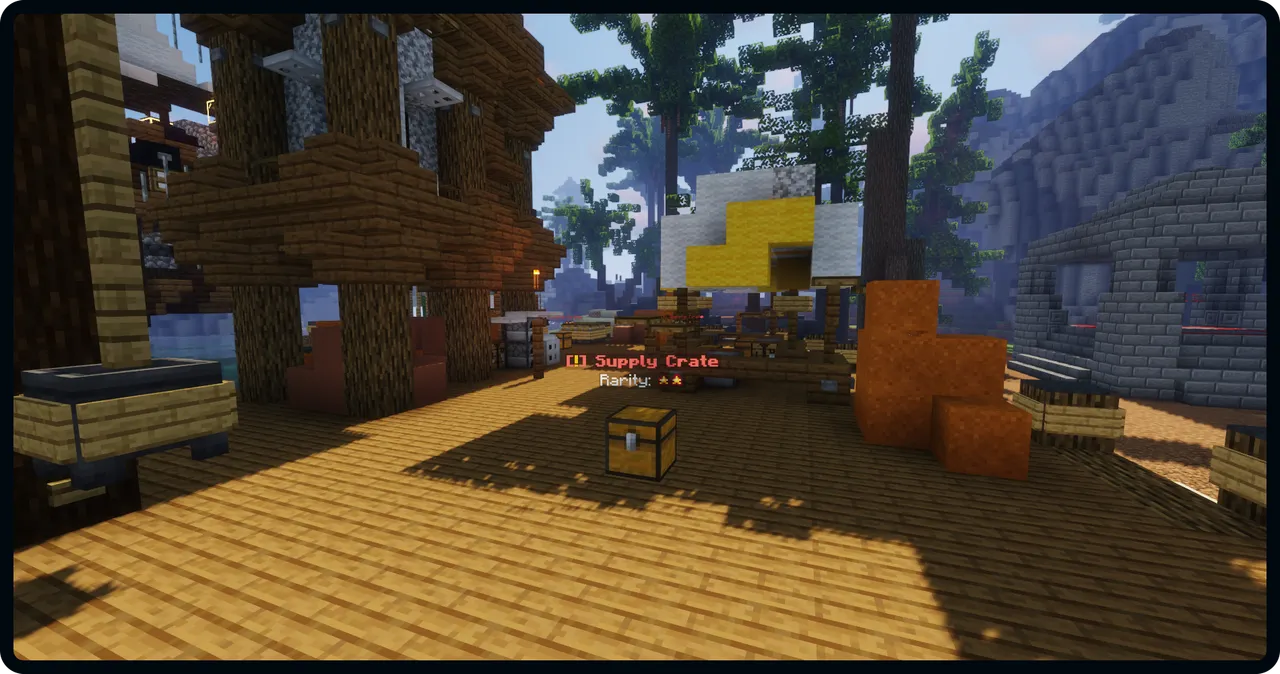 SupaSMP Arena Supply Crates - Hourly Loot Drops SupaSMP Minecraft survival server arena supply crate drop with star rating loot system