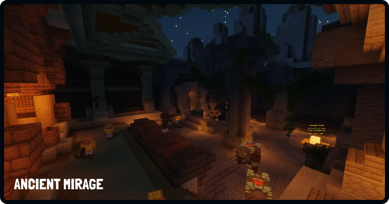 SupaSMP Dungeon - Ancient Mirage SupaSMP Minecraft RPG server Ancient Mirage dungeon interior with desert theme and custom bosses