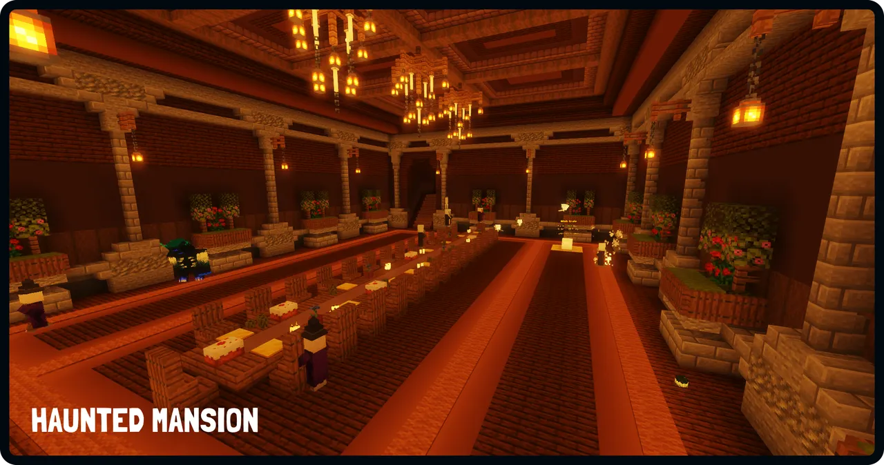 SupaSMP Dungeon - Haunted Mansion SupaSMP Minecraft RPG server Haunted Mansion dungeon interior with spooky atmosphere and ghosts