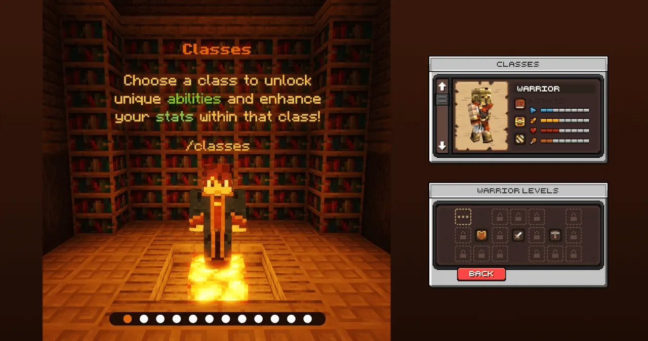 SupaSMP RPG Classes - Choose Your Character Class SupaSMP Minecraft RPG server custom character classes system with unique abilities and skills